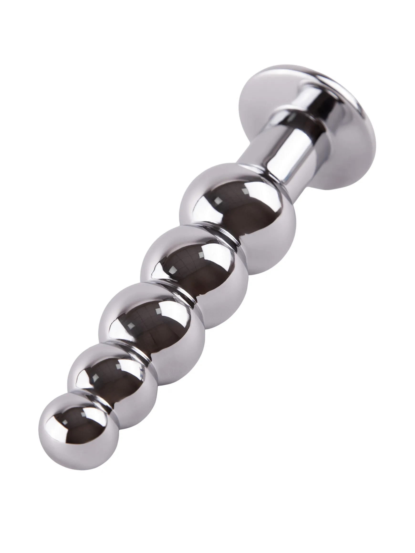 Jewelled Beaded Metal Butt Plug