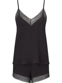 Knickerbox Ada Pyjama Cami Top & Shorts Set - Black