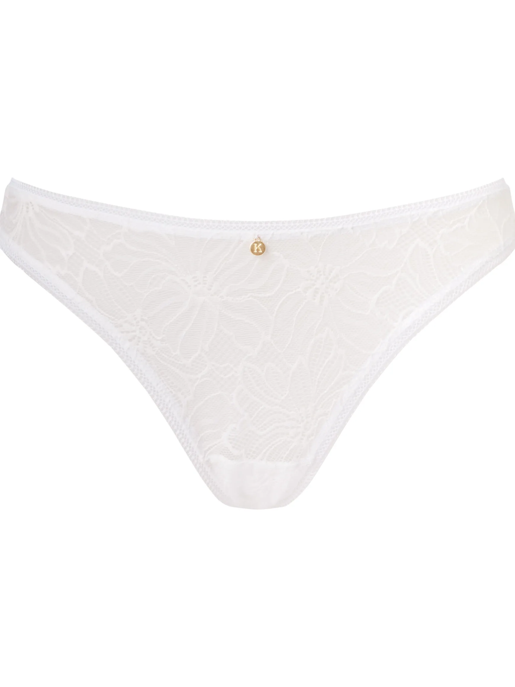 Knickerbox Alice Lace Brazilian Knickers - White