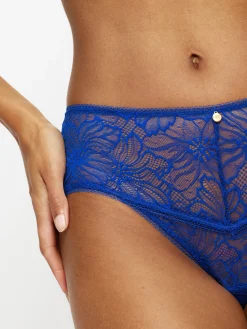 Knickerbox Alice Lace High Waisted Brazilian Knickers - Dark Green