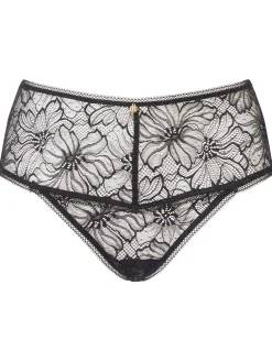 Knickerbox Alice Lace High Waisted Brazilian Knickers - Black