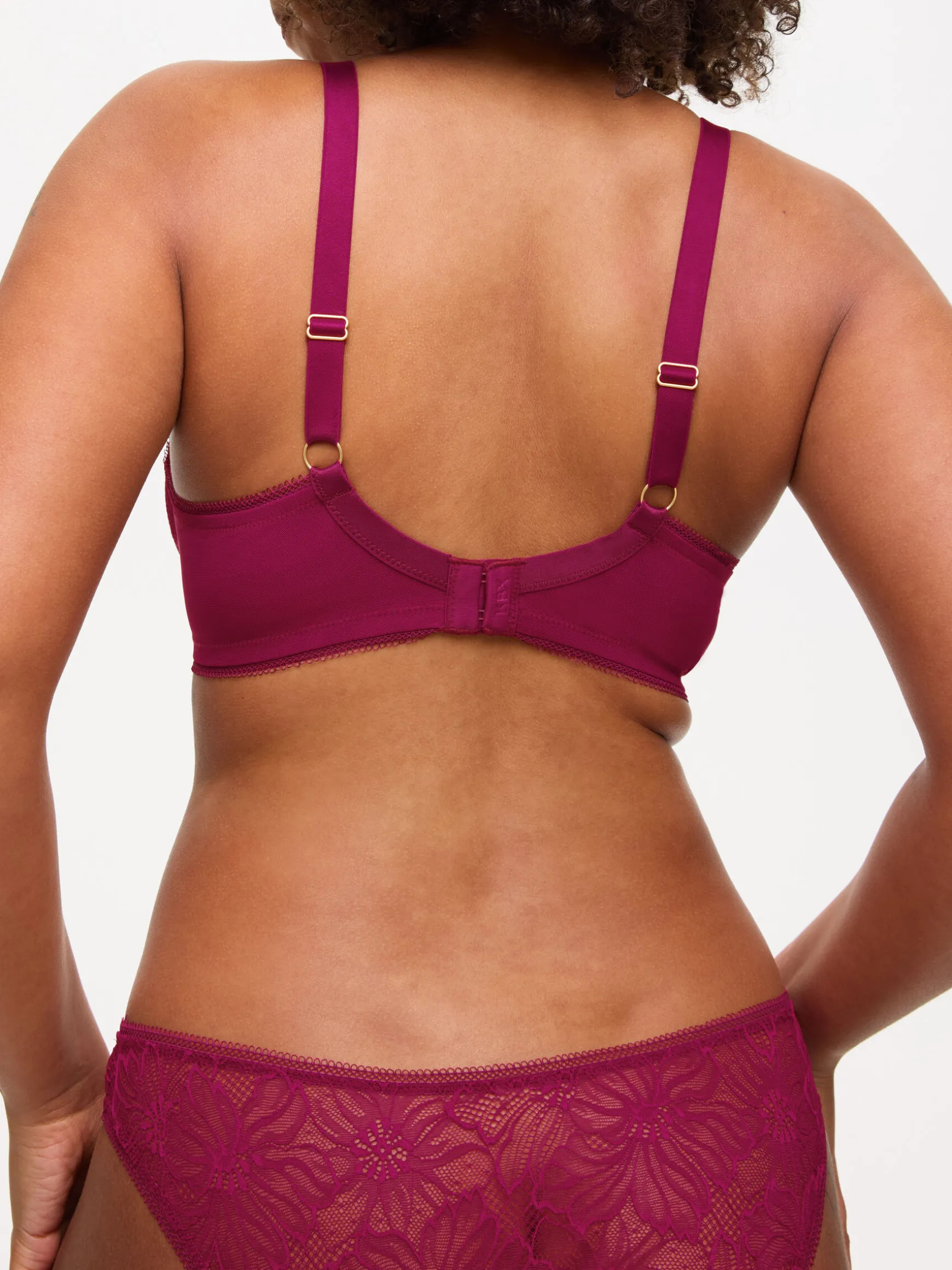 Knickerbox Alice Lace Non Padded Plunge Bra - Dark Red