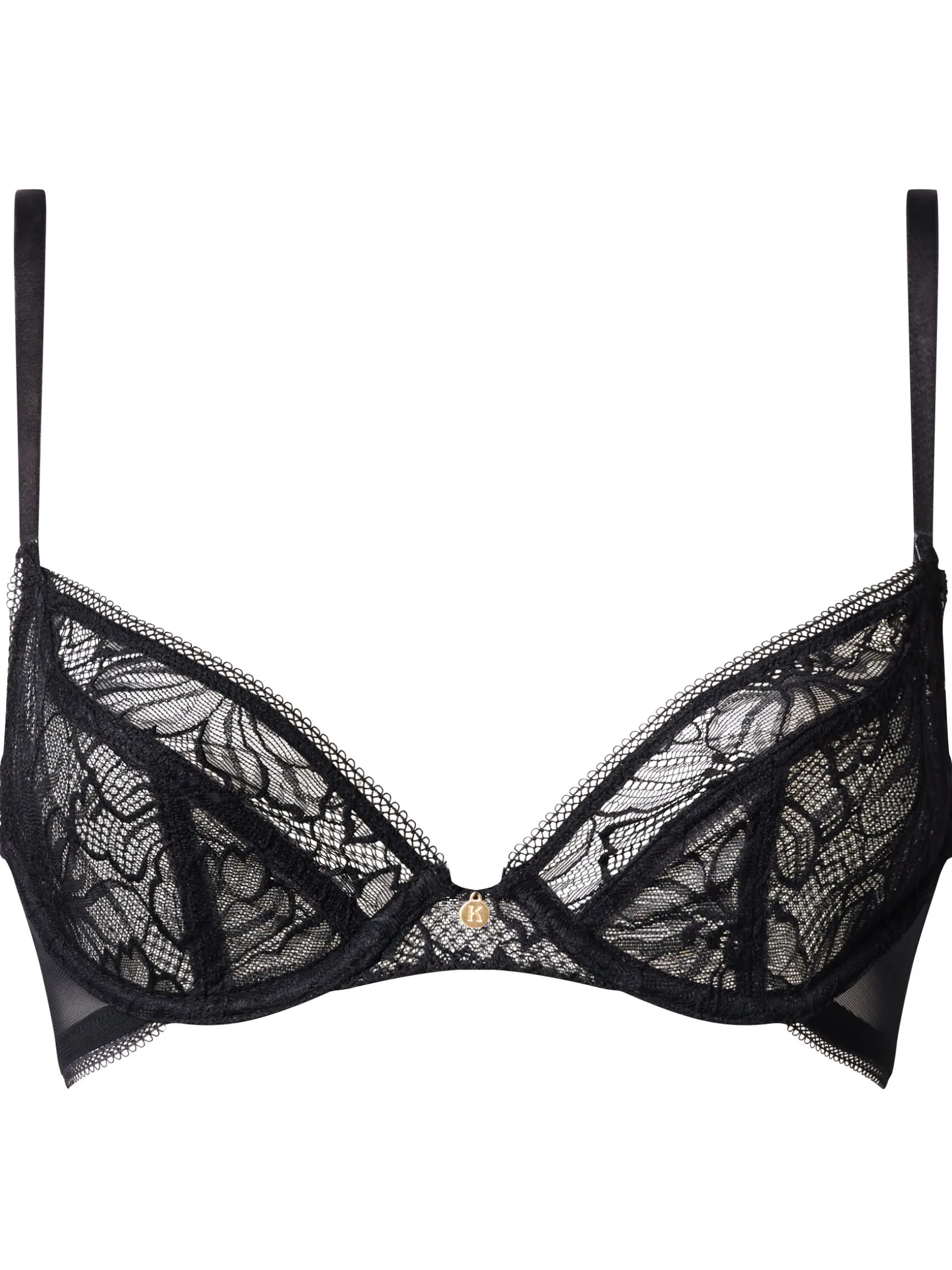 Knickerbox Alice Lace Non Padded Plunge Bra - Black