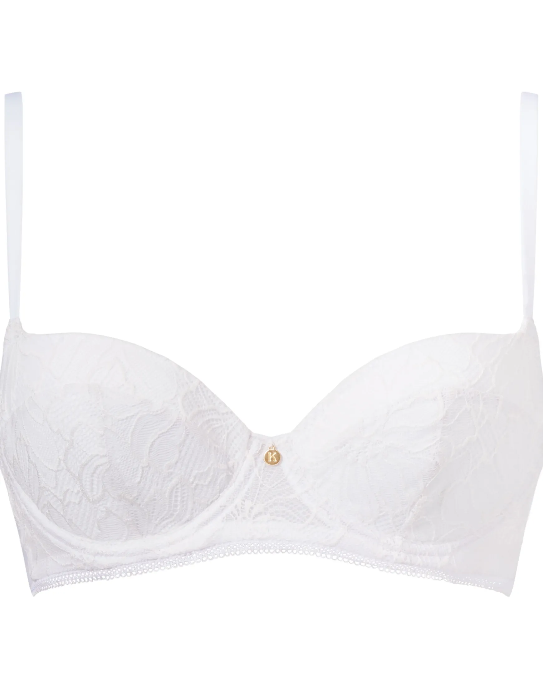 Knickerbox Alice Lace Padded Balcony Bra - White