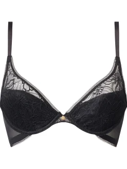 Knickerbox Alice Lace Padded Plunge Bra - Black