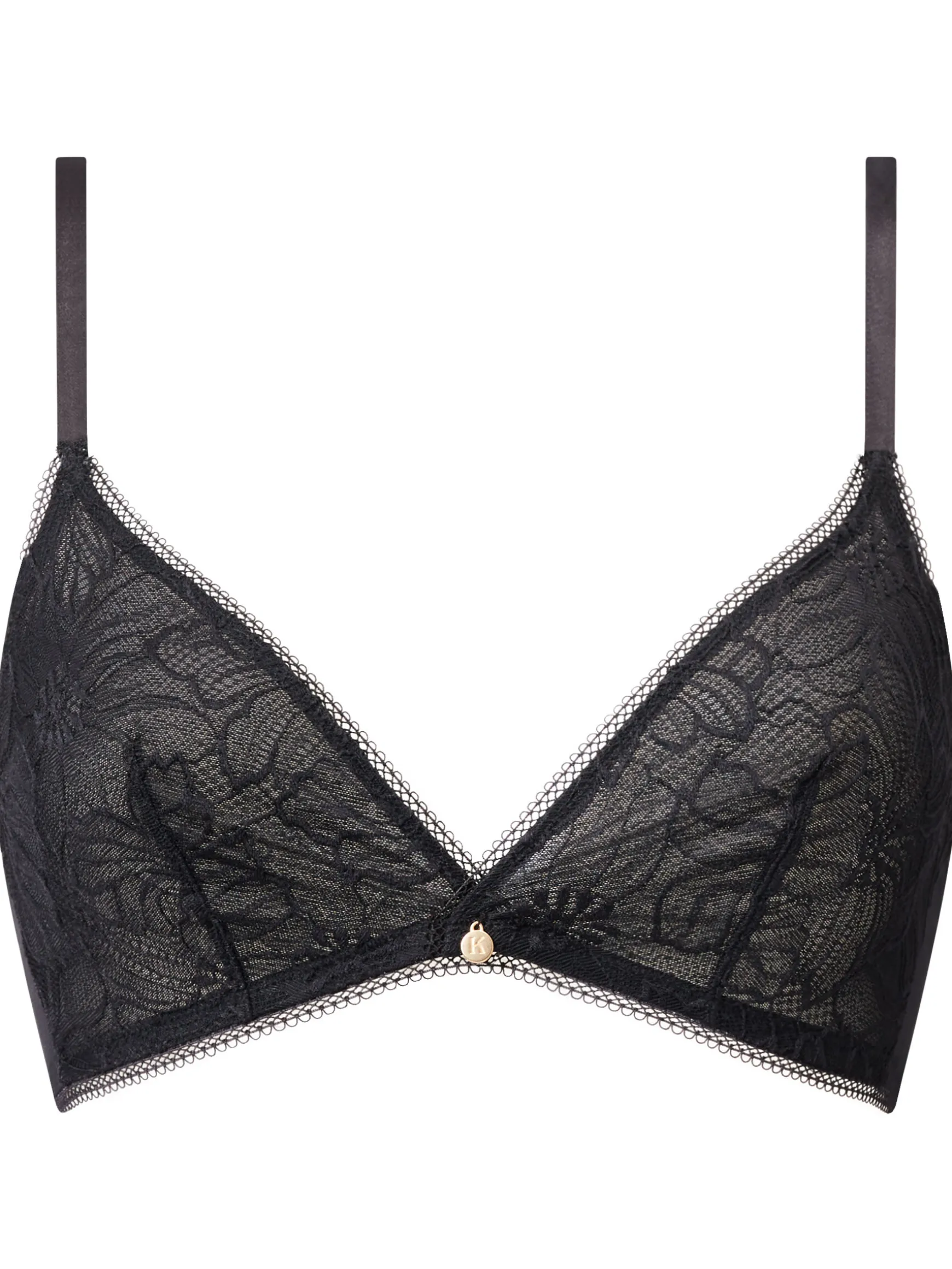 Knickerbox Alice Lace Triangle Bralette - Black