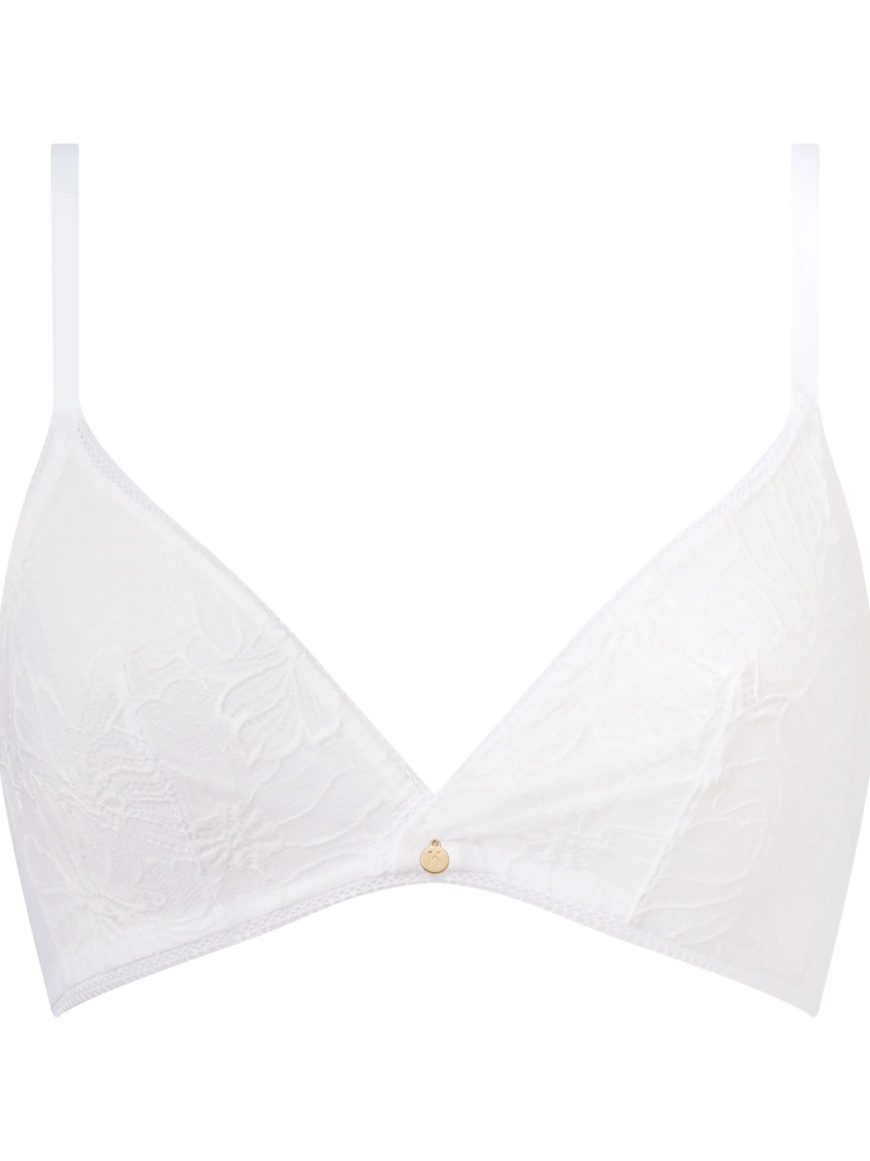Knickerbox Alice Lace Triangle Bralette - White