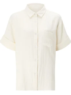 Knickerbox Annie Cotton Short Sleeve Shirt - White