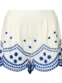 Knickerbox Broderie Floral Embroidered Shorts - White