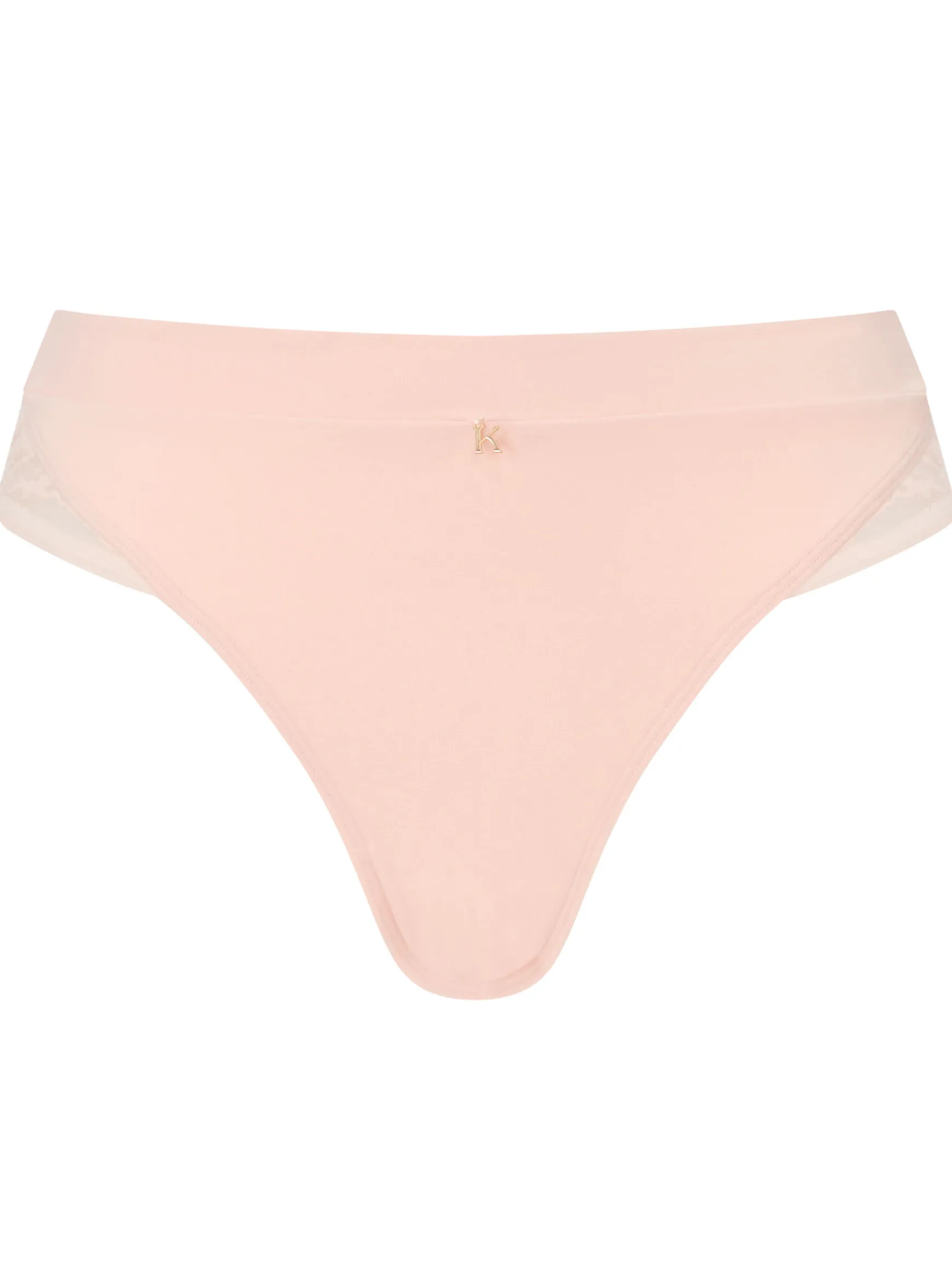Knickerbox Charlotte Lace Brazilian Knickers - Pale Pink