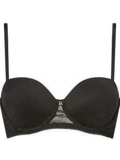 Knickerbox Charlotte Lace Padded Strapless Bra - Black
