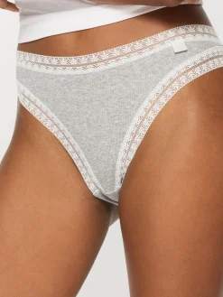 Knickerbox Geometric High Leg Brief Knickers - Pack of 3 - Navy