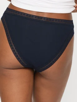 Knickerbox Geometric High Leg Brief Knickers - Pack of 3 - Navy