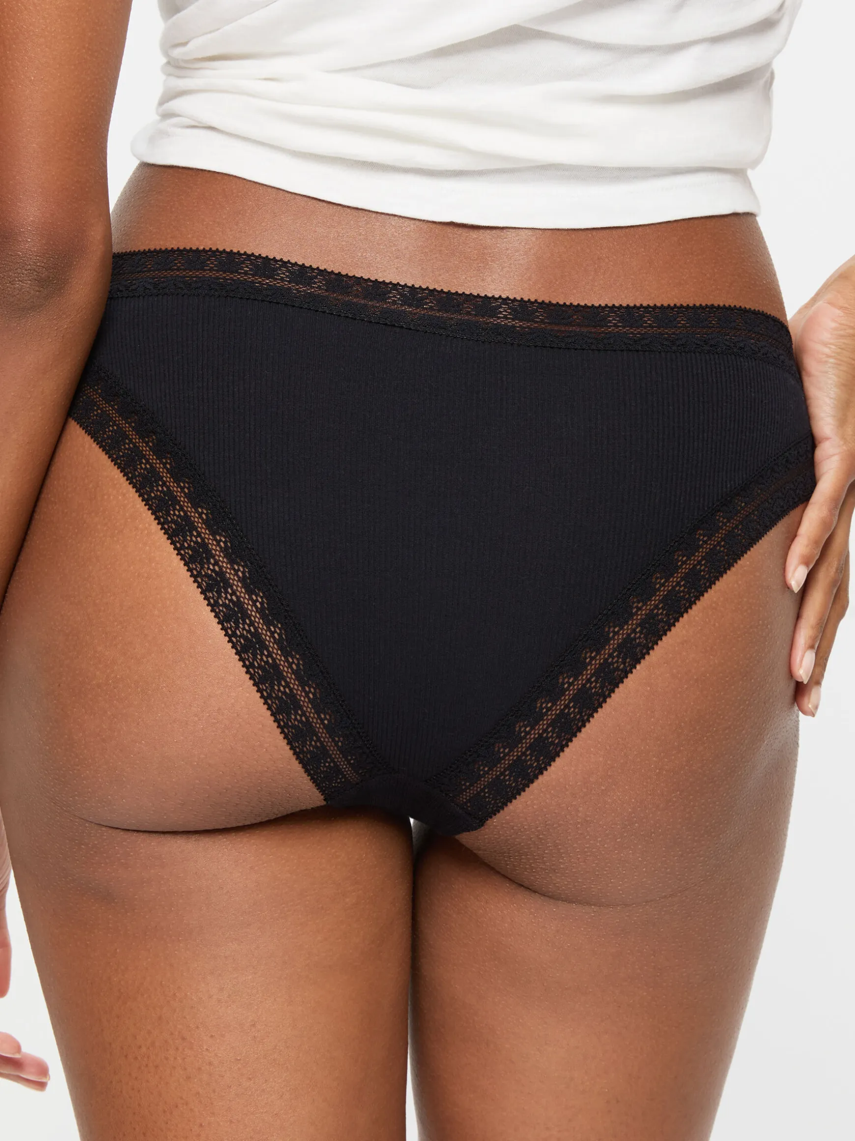 Knickerbox Geometric Lace Brazilian Knickers - Pack of 3 - Black