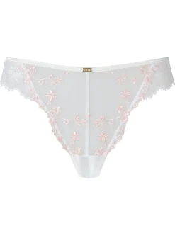 Knickerbox Hallie Embroidered Brazilian Knickers - White