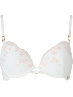 Knickerbox Hallie Embroidered Padded Plunge Bra - White