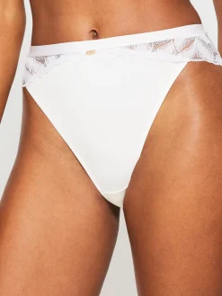 Knickerbox Harper High Waisted Brazilian Knickers - White