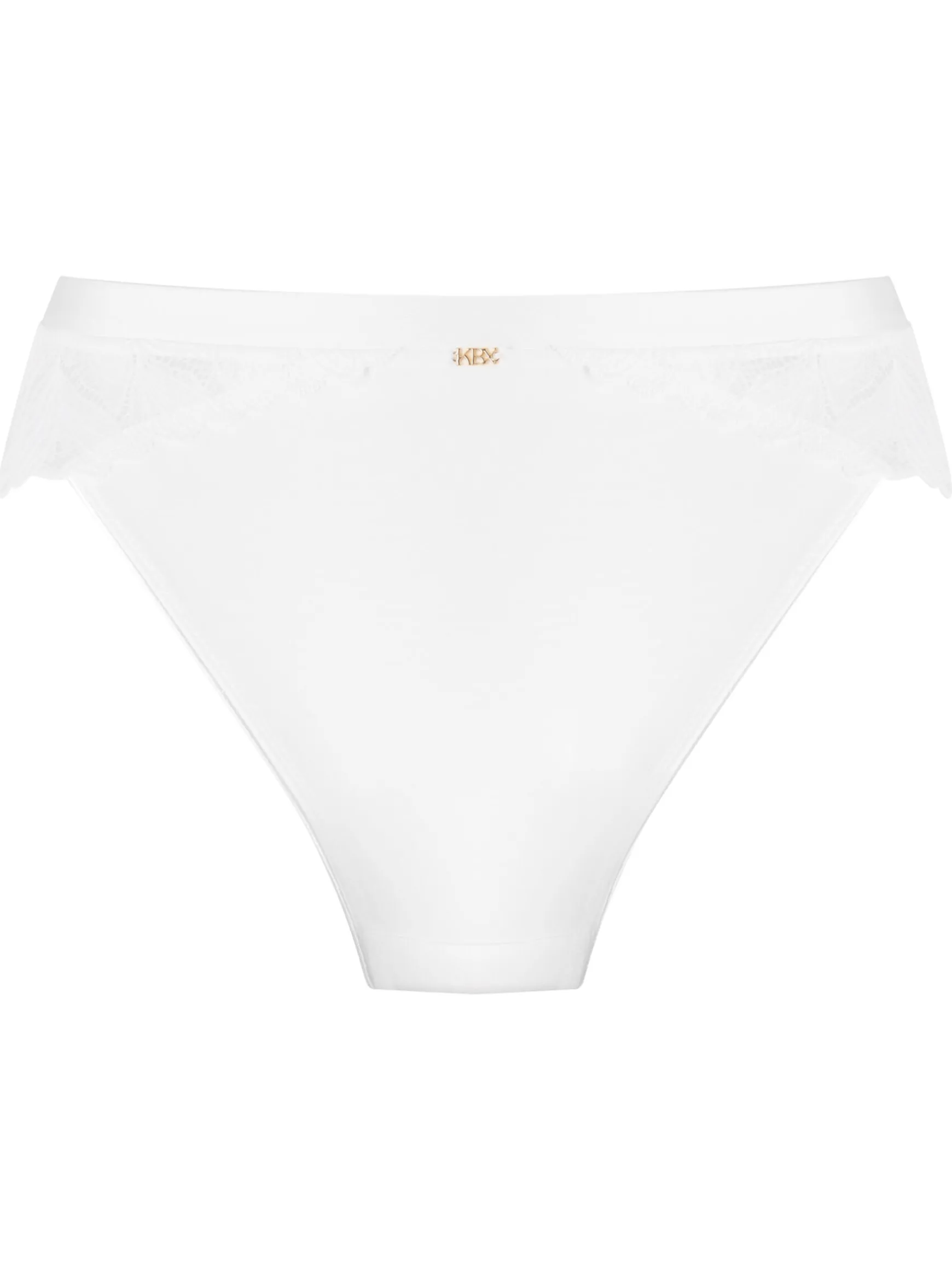 Knickerbox Harper High Waisted Brazilian Knickers - White
