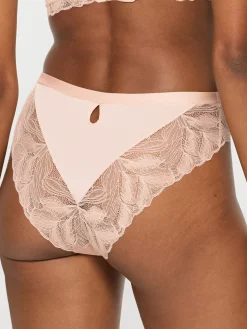 Knickerbox Harper High Waisted Brazilian Knickers - Pale Pink
