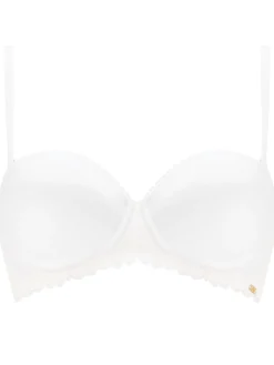 Knickerbox Harper Lace Padded Strapless Bra - White