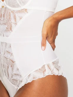 Knickerbox Harper Lace Underwired Lingerie Body - White