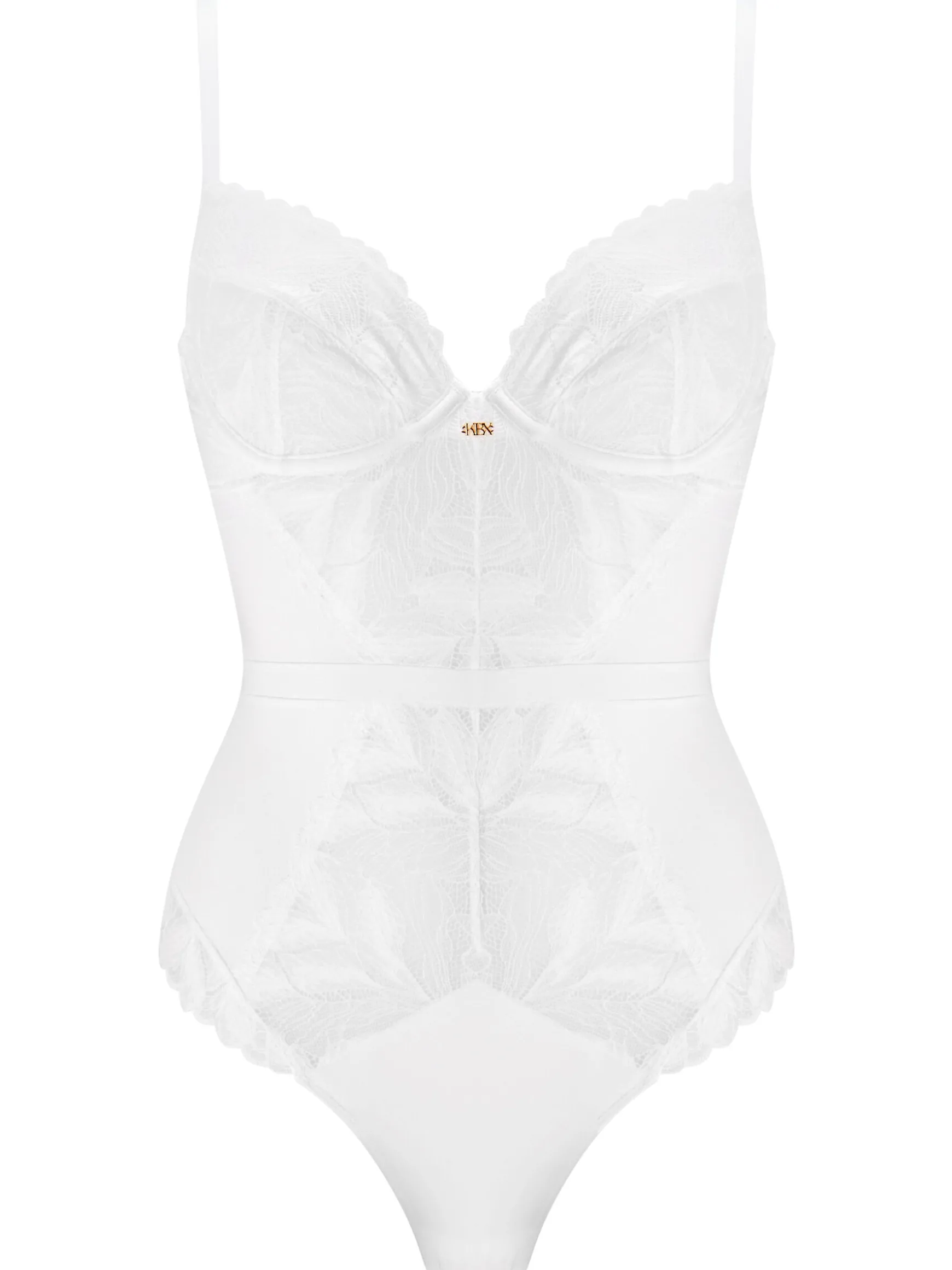 Knickerbox Harper Lace Underwired Lingerie Body - White