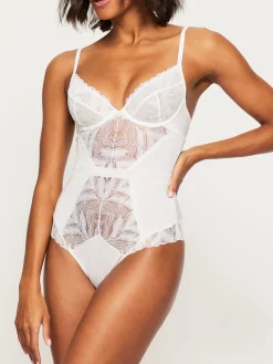 Knickerbox Harper Lace Underwired Lingerie Body - White