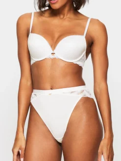 Knickerbox Harper Smooth Padded Plunge Bra - White