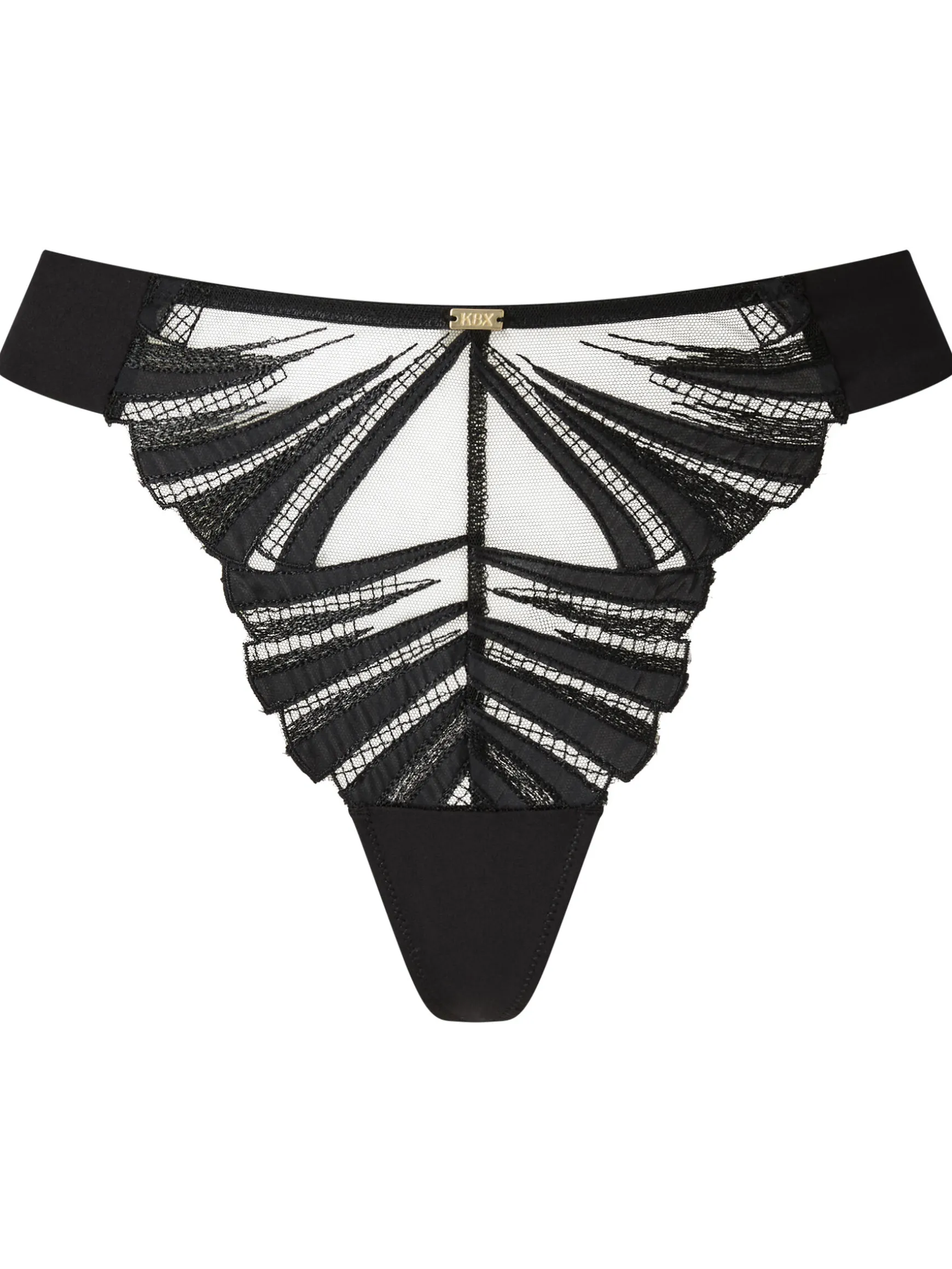 Knickerbox Isabella Embroidered Thong - Black