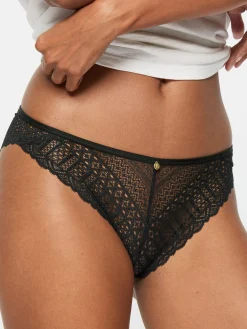 Knickerbox Lace High Leg Brief Knickers - Pack of 3 - Black