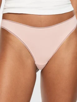 Knickerbox Lace Microfibre Thong - Pack of 3 - Black