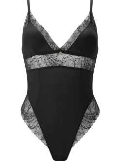 Knickerbox Louisa Lace Soft Triangle Lingerie Body - Black