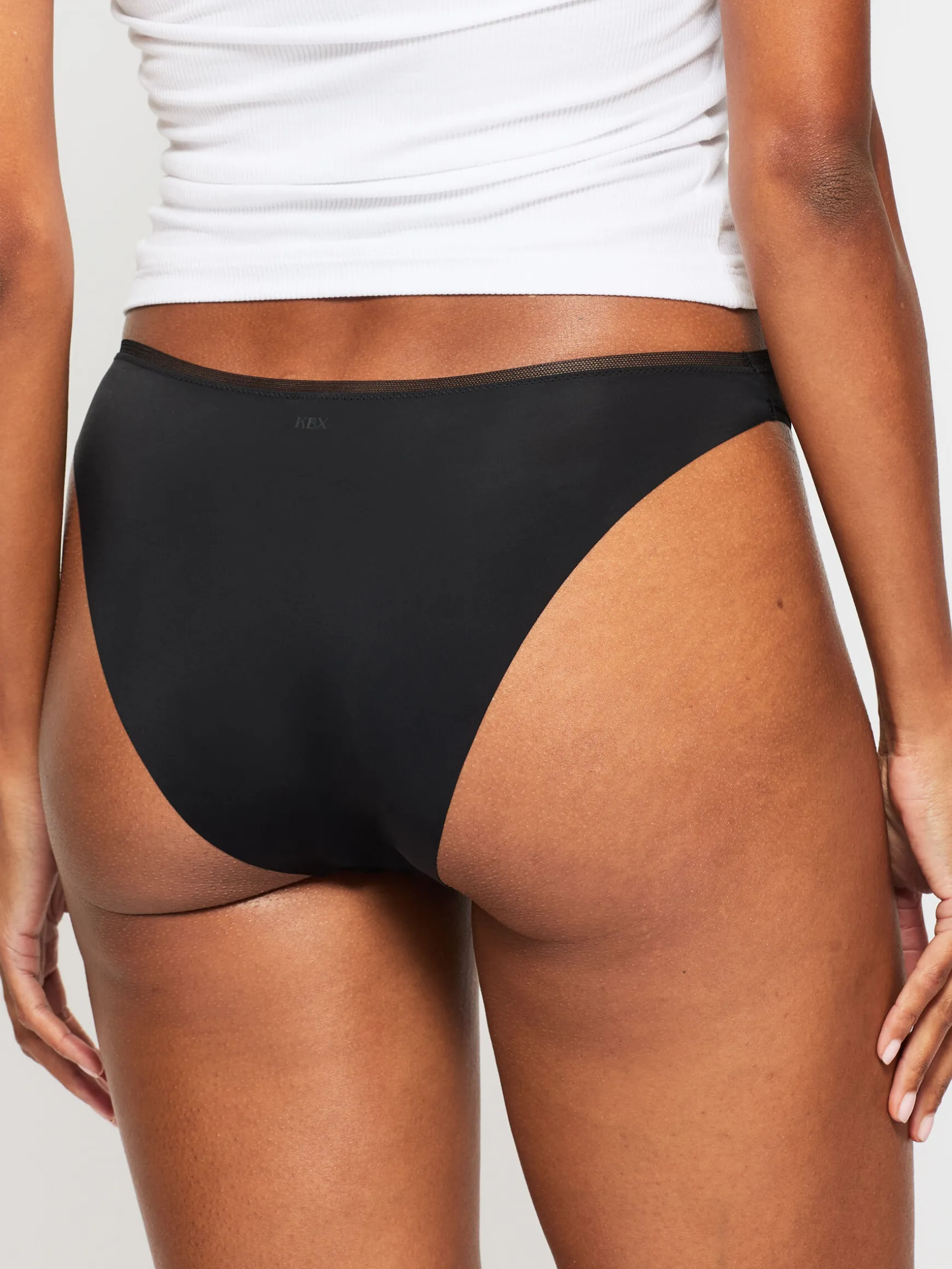 Knickerbox Microfibre Lace High Leg Brief Knickers - Pack of 3 - Black