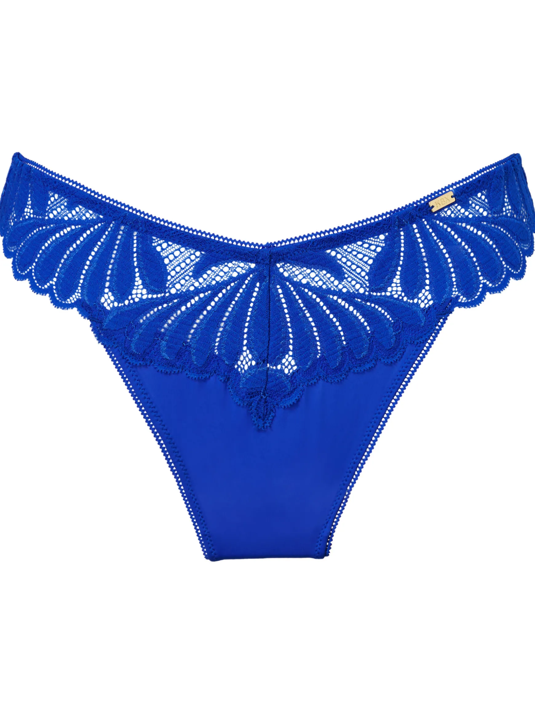 Knickerbox Olivia Lace High Leg Brazilian Knickers - Cobalt