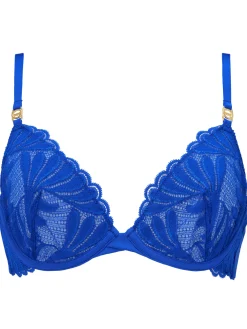 Knickerbox Olivia Lace Non Padded Plunge Bra - Cobalt