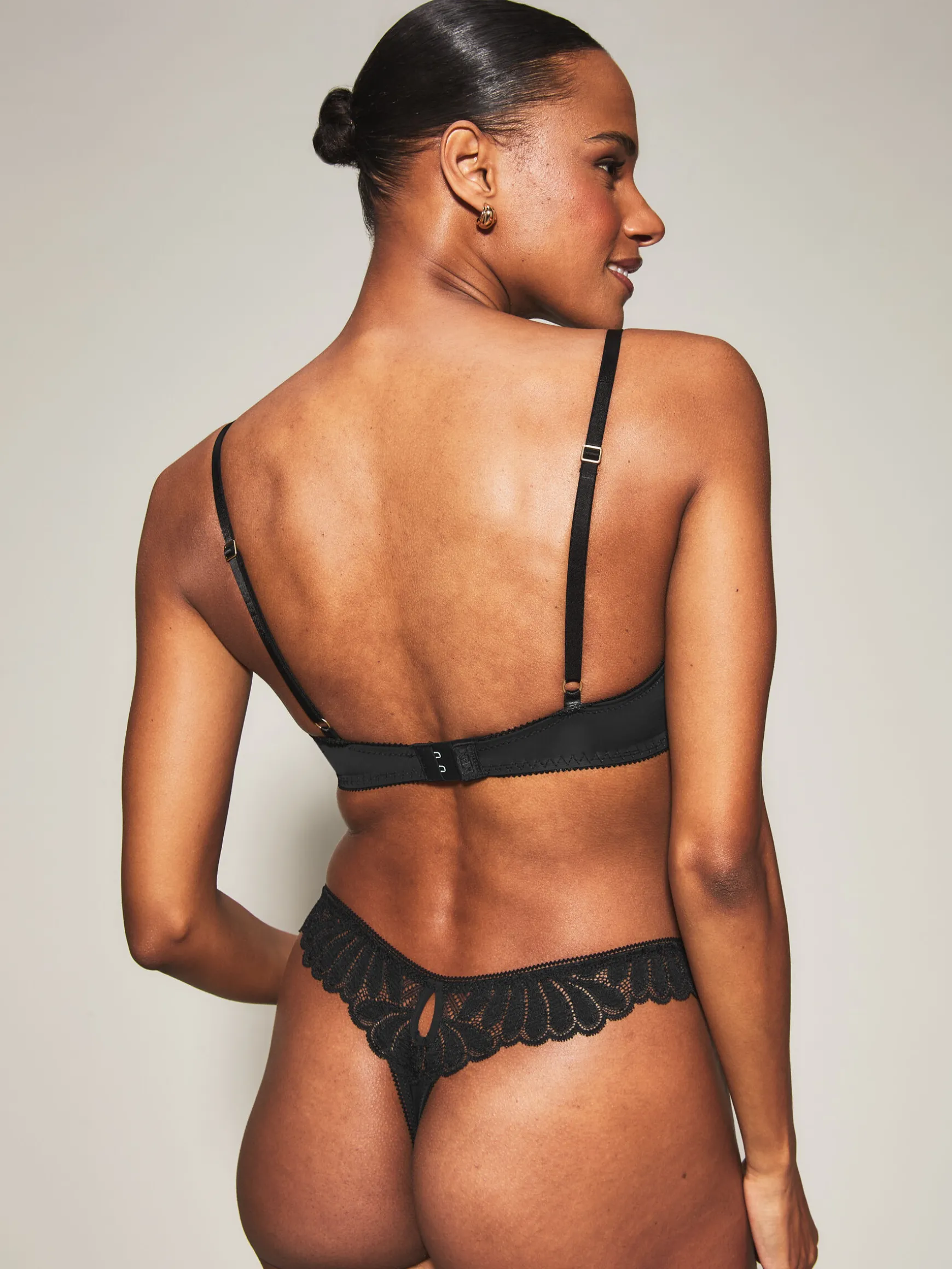 Knickerbox Olivia Lace Thong - Black
