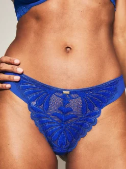 Knickerbox Olivia Lace Thong - Cobalt
