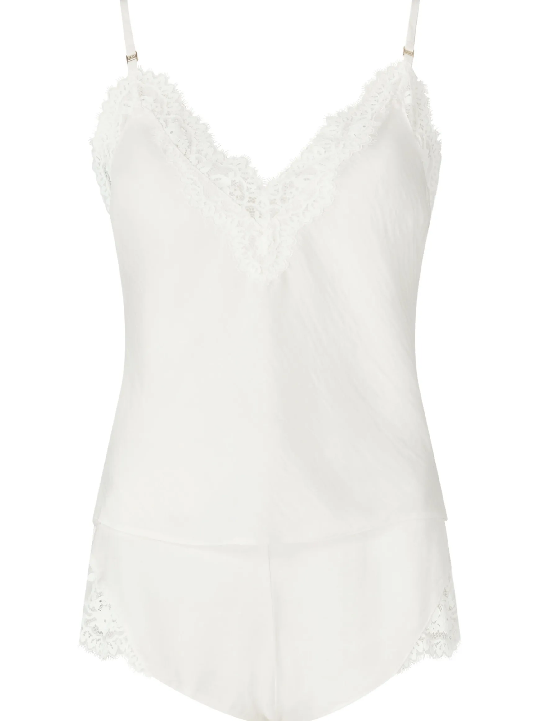 Knickerbox Renee Satin Lace Cami Top & Shorts Set - Ivory