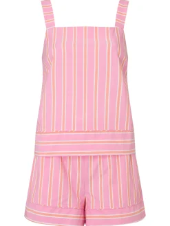 Knickerbox Stripe Pyjama Cami Top & Shorts Set - Bright Pink
