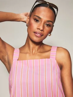 Knickerbox Stripe Pyjama Cami Top & Shorts Set - Bright Pink