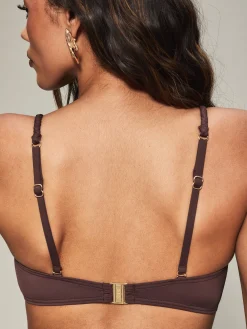 Knickerbox Swim Collections Non Wired Bikini Top - Brown