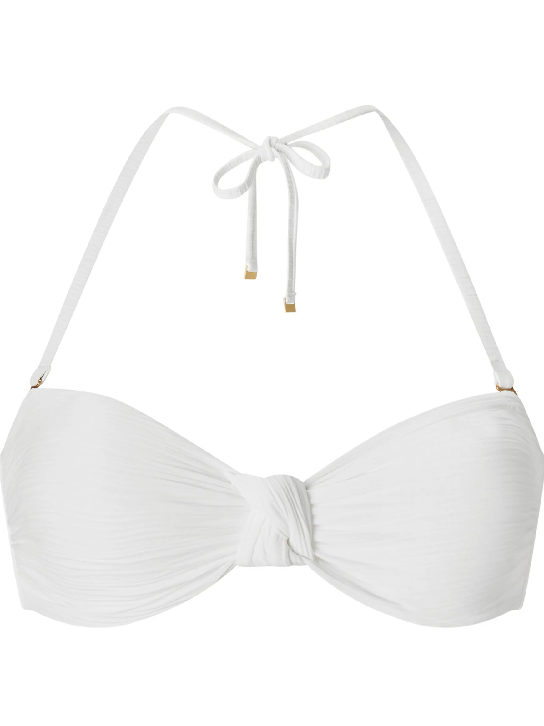 Knickerbox Swim Crinkle Non Wired Bikini Top - White