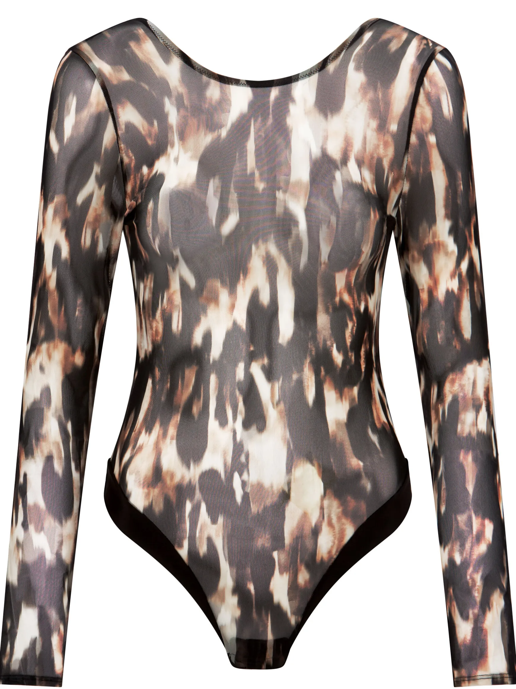 Knickerbox Zadie Long Sleeve Abstract Print Lingerie Body - Multi