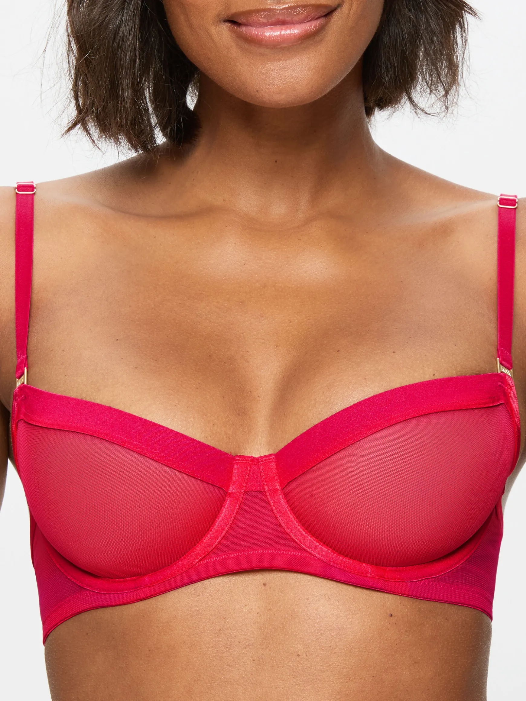Knickerbox Zadie Non Padded Balcony Bra - Red