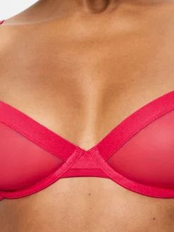Knickerbox Zadie Non Padded Plunge Bra - Red