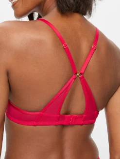 Knickerbox Zadie Non Padded Plunge Bra - Red