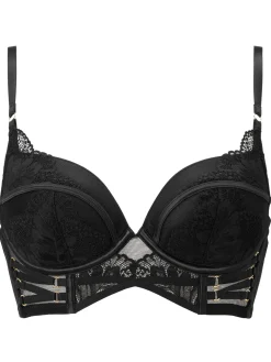 Laced In Love Padded Plunge Bra - Black