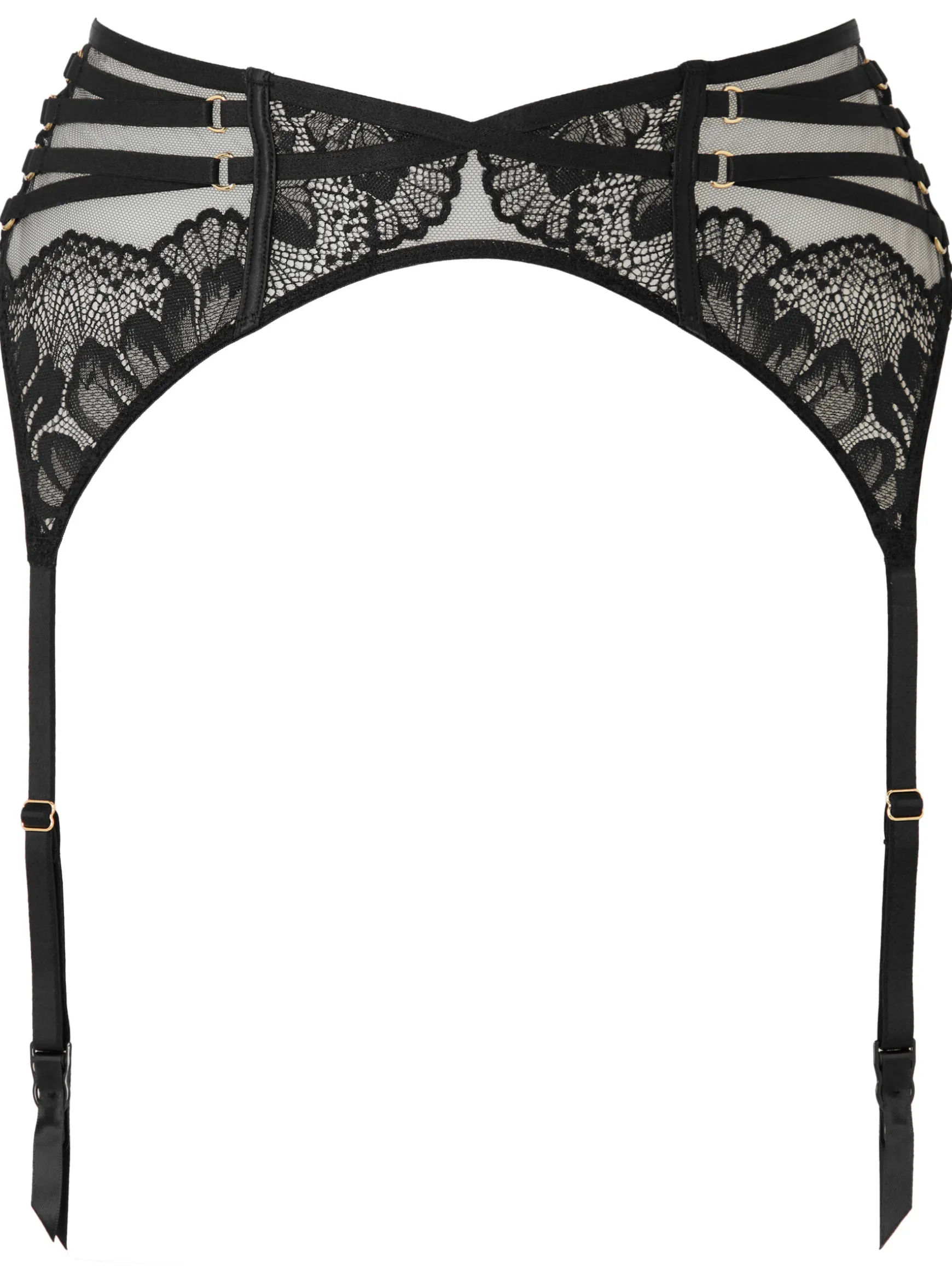 Laced In Love Suspender Belt - Black