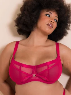 Loved Up Balcony Bra - Bright Red