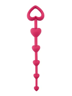 Lovers Heart Shaped Silicone Anal Beads
